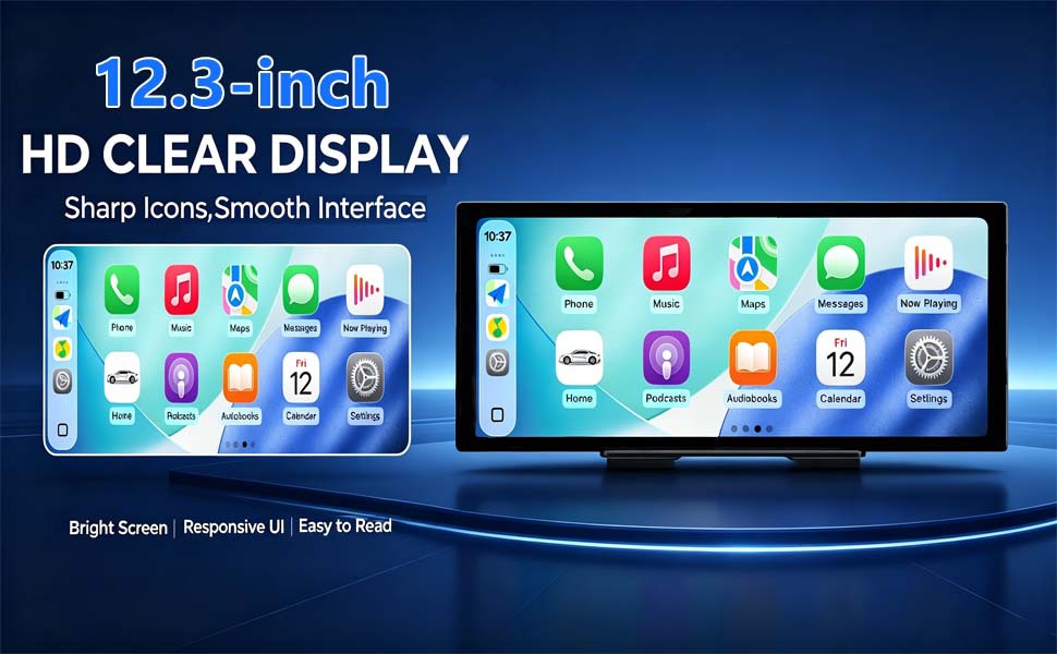 12inch In-car smart screen, wireless CarPlay&CarLife, 4K dashcam, car navigation system
