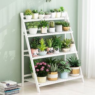 Flower Rack Living Room Multi-Layer Flower Pot Rack Storage Rack Balcony Floor-Standing Household Pothos Succulent Pot Rack Multi-Functional Weidong