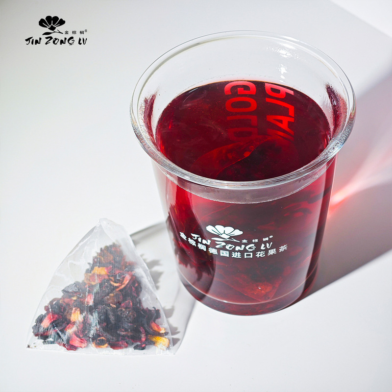 [Treasure of the Store] Triangular Tea Bag Golden Palm Brand German Imported Blueberry Grape Flavor Roselle Fruit Tea