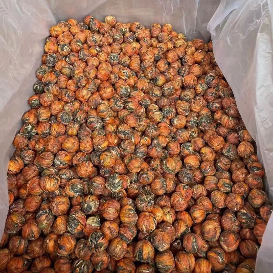 云南凤庆滇红茶花茶百合绣球 纯手工 龙珠金芽蜜香金丝工夫茶500g