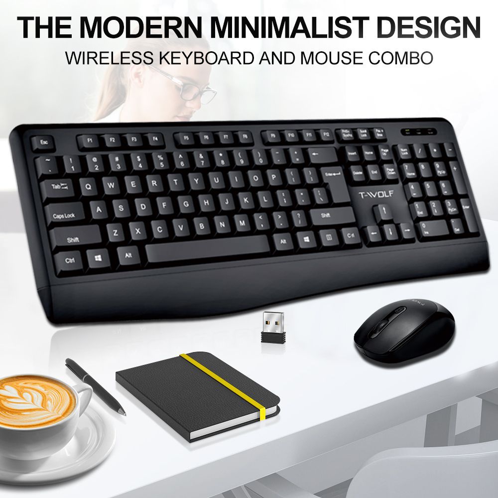 Leylang TF100 Wireless Keyboard Mouse Set Notebook Desktop Computer Monitor Keyboard Mouse Kit Cross-border Origin