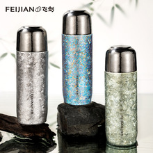 飞剑制造纯钛保温杯双层钛焖茶杯带茶隔泡茶杯养生钛水杯子飞剑钛