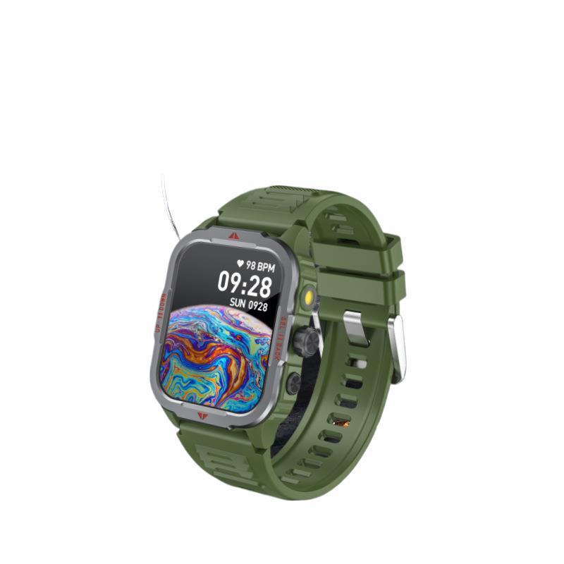 プロ仕様の屋外用 3 つの耐性スマート スポーツ ウォッチは、登山やランニング中の心拍数と血中酸素を監視し、防水グレードの大画面を備えています。|undefined