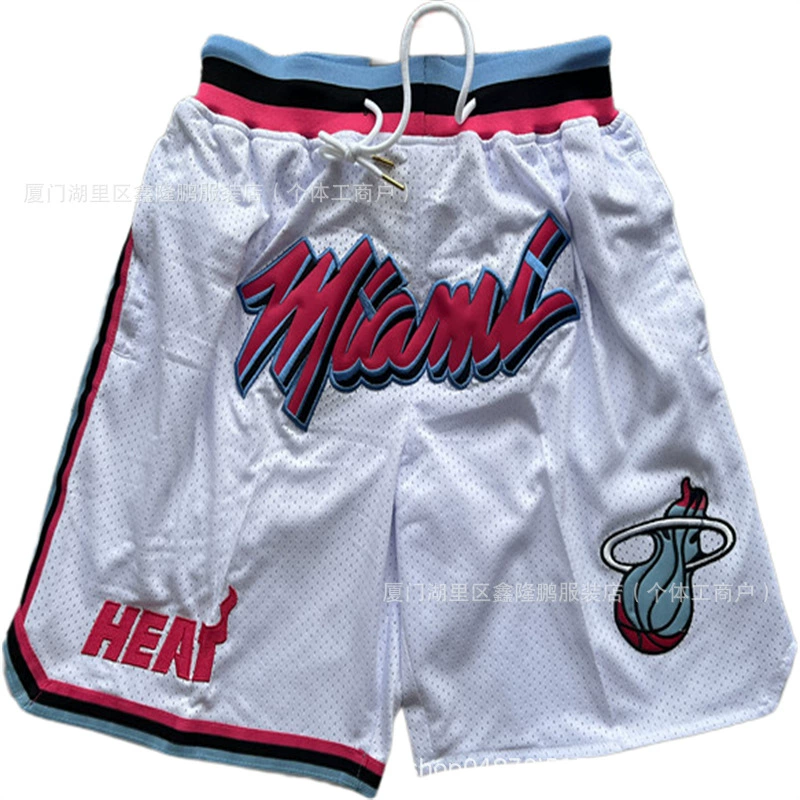 Зарубежная оптовая торговля спортивные штаны баскетбол Lakers Bulls Heat Nets Heat Sun Dream Tiger Year с нашитым карманом