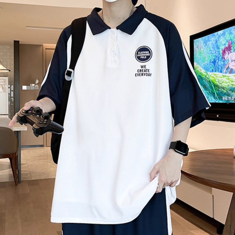 Summer New Sports and Leisure Suits Polo Shirts Short-Sleeved T-Shirts Loose Versatile Shorts Large Size Fashion Suits for Men