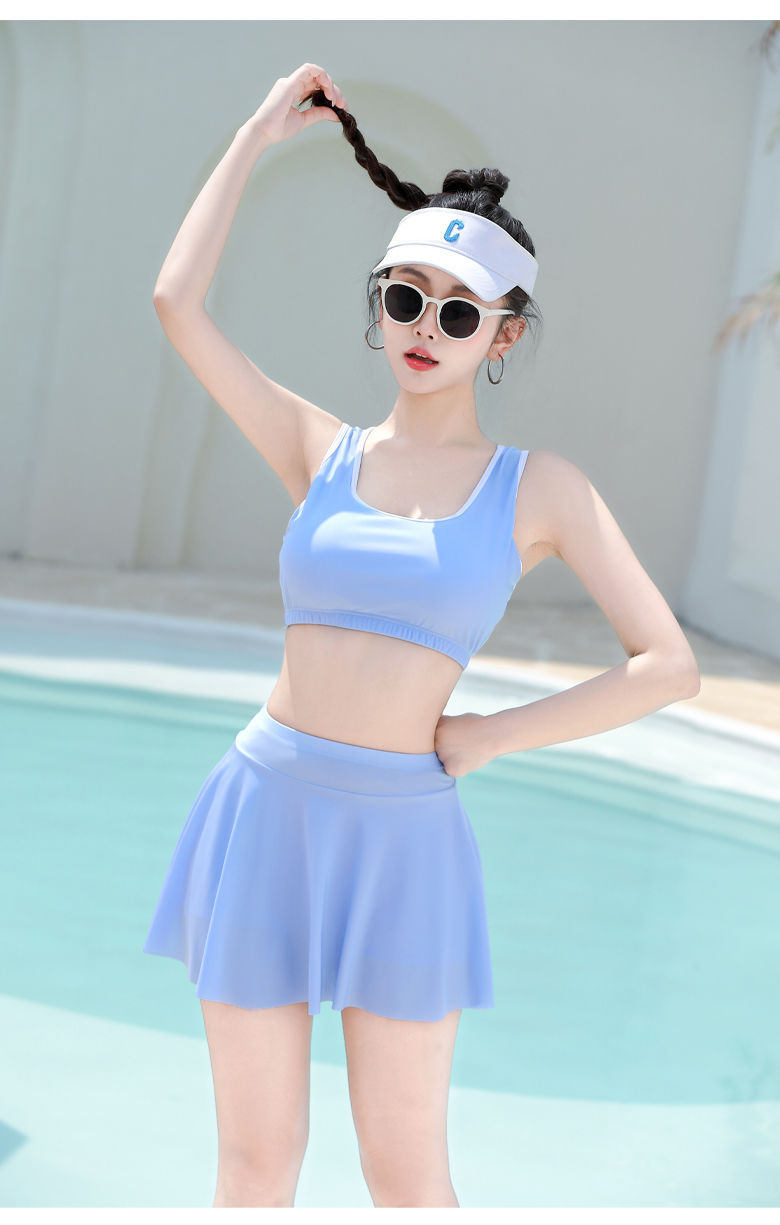 胸パッド付き水着 スチールレス