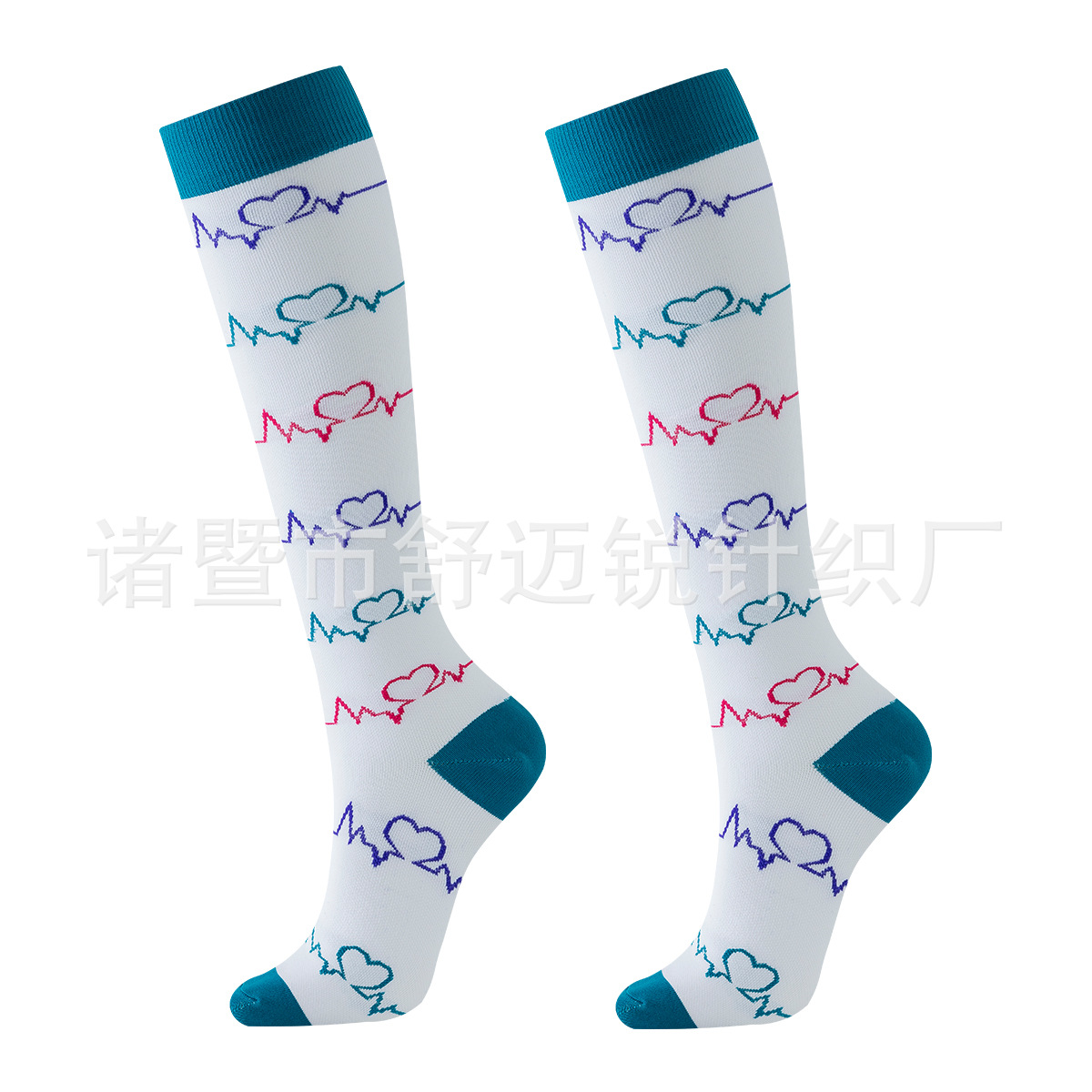 Electrocardiograma estilo doctor compression socks calcetines de compresión nueva fábrica de calcetines de compresión