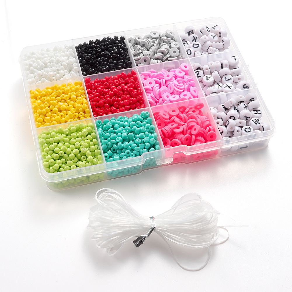 丛林小象DIY软陶片12格盒装字母米珠软陶珠手工串珠DIY饰品配件详情7