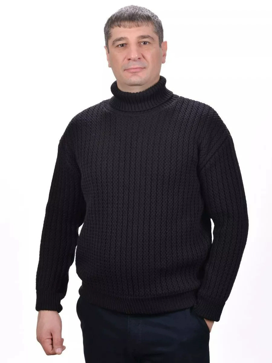 Свитер милитари крупной вязки