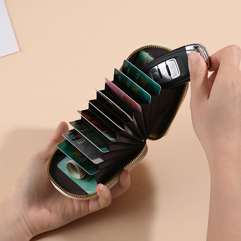 Transfronterizas damas lindas bolsa de tarjetas de órgano de oso bolsa de tarjetas múltiples bolsas de tarjetas de gran capacidad bolsa de tarjetas de almacenamiento