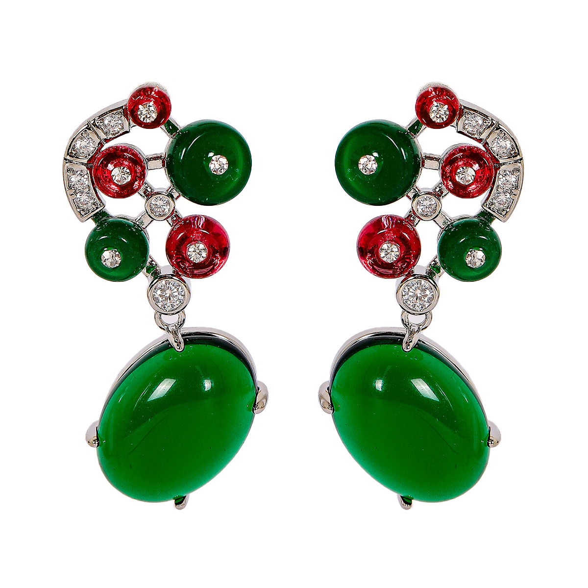 elegant fashionable trend earrings drop-shaped