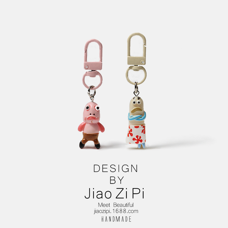 Cute Cartoon Clownfish Keychain, Adorable Accessory for School Bags and Backpacks