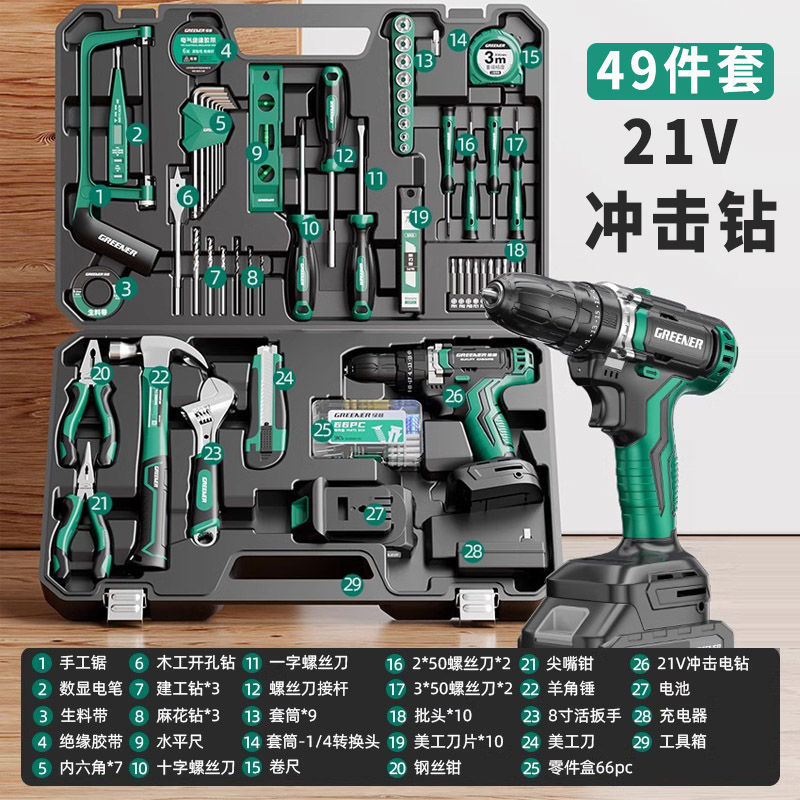 五金工具套装家用工具箱维修万能组合全套日常电工木工大全|undefined
