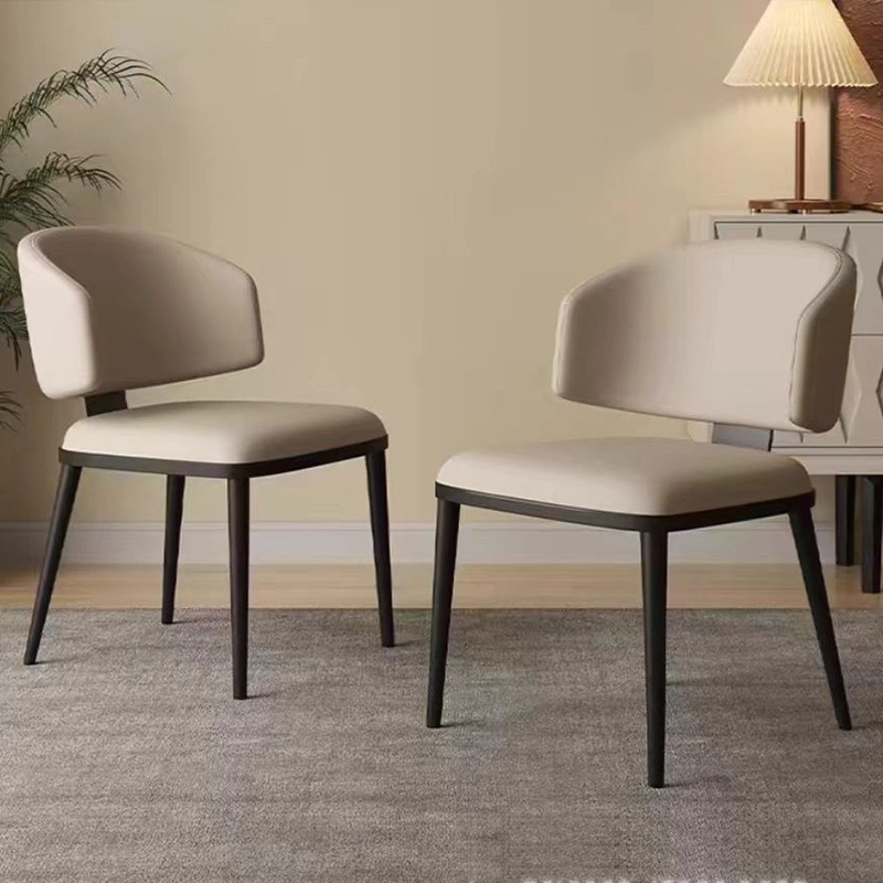 silla de respaldo simple moderna silla de recepción al por mayor fábrica de silla de comedor italiana paquete flexible minimalista italiano