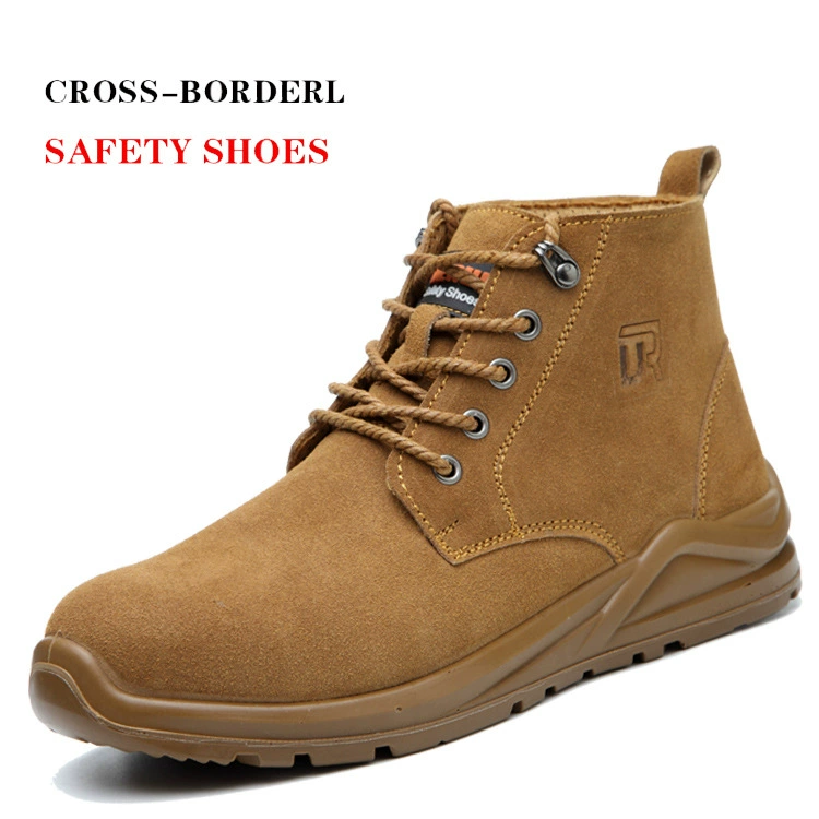 Трансграничная обувь для охраны труда, осенняя износостойкая Нескользящая дышащая защитная обувь с защитой от ударов, производители легкой защитной обуви