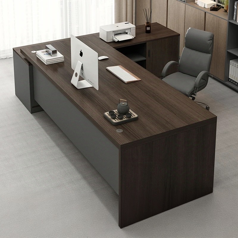 Mesa de computadora Mesa de jefe Mesa de liderazgo de oficina Mesa de trabajo Mesa de gerente de presidente Mesa de escritorio simple Mesa de oficina moderna