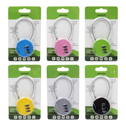 Furniture cabinet helmet extended wire rope combination lock padlock suitcase trolley suitcase anti-theft cartoon lock