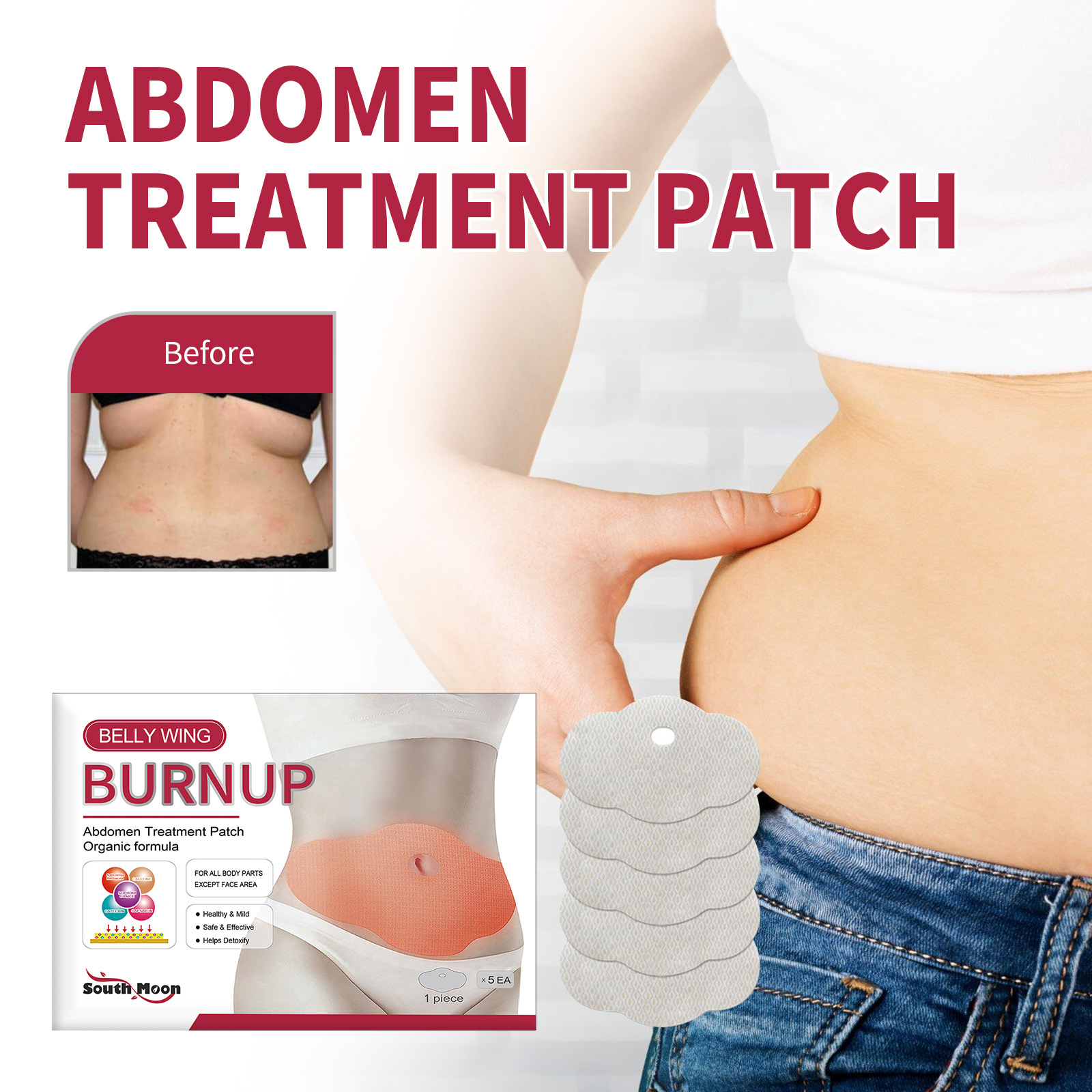 South Moon tightening patch, shaping excess fat, lazy body shaping, abdominal tightening, slimming, defecation_voghion.com