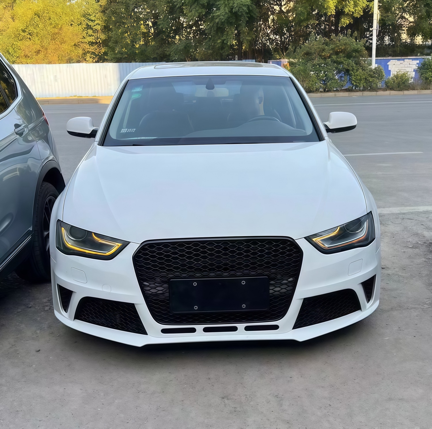 13-16 Models Suitable for Audi A4L Modification to Rs4 Body Kit B9 A4L Modified to Rs4 Front Grille, Front Bumper, and Rear Lip