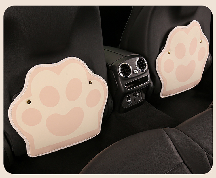 Cute Cat Paw Car Seat Back Anti-Kick Pad for Women, Universal for Rear Seats, Starting at 13 Yuan, Car Anti-Kick Pad for Rear Seats, Universal