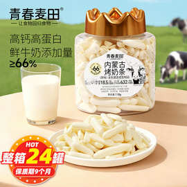 青春麦田内蒙古烤奶条118g罐装草原黄金奶源奶香浓郁高钙奶干零食