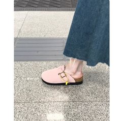 女性の柔らかい底の外は新型のベーケンの靴の半分を着て、足の平2025の包頭の日系の復古の現物の夏を引き延ばします。
