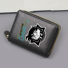 动漫大侦探柯南拉链钱包竖款钱包卡包手拿包短款钱夹皮夹零钱包