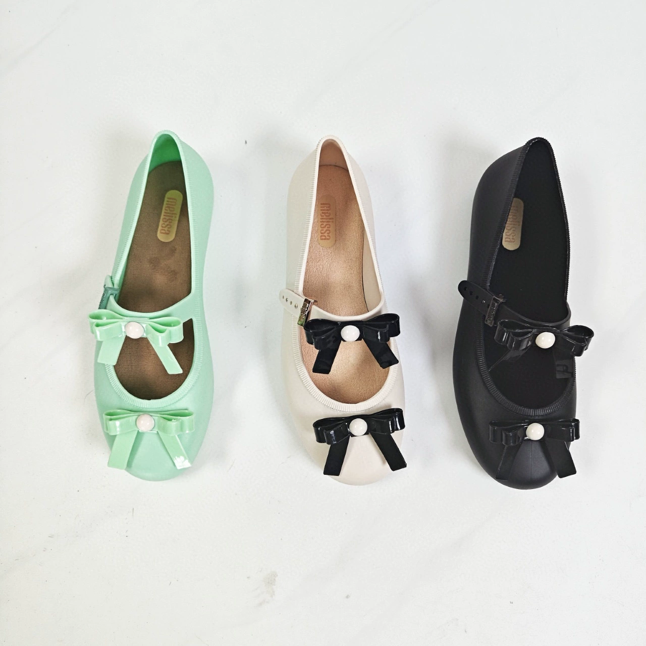 Новые женские балетки Melissa с бантом и жемчугом, танцевальные туфли Melissa, ароматные женские туфли из желе