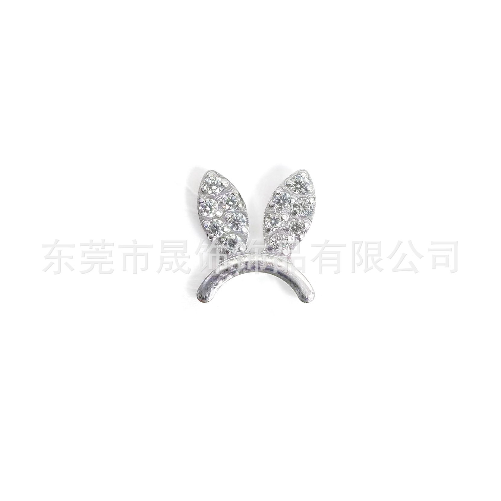 F136 Titanium Alloy 可爱兔 Ear 朵 Ear Stud Studded 5A Cubic Zirconia Helix Cartilage Stud G23 Titanium Internal Thread Piercing Jewelry