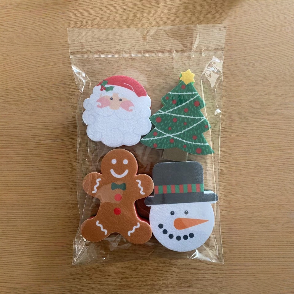 出口原单正品卡通海绵擦圣诞礼品赠品卡通实用洗碗海绵