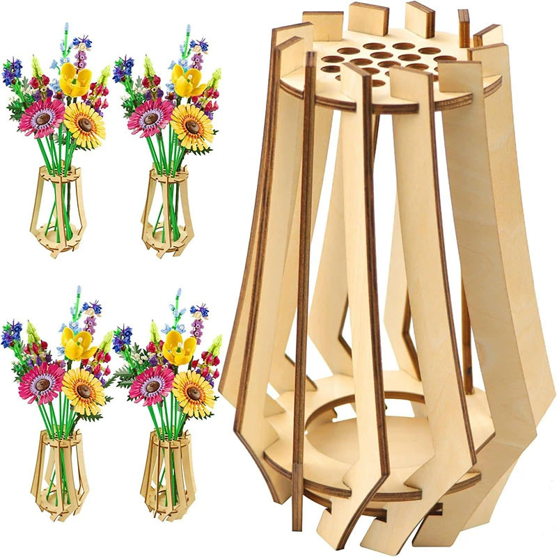 Деревянная ваза-пазл Amazon, декоративная ваза-пазл, готова к продаже