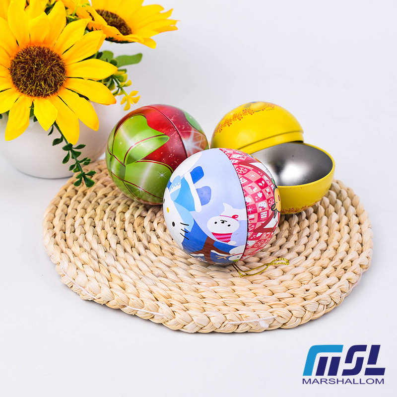 源头厂家 优惠供应精美马口铁ML-126圣诞小球罐 糖果罐 礼品罐