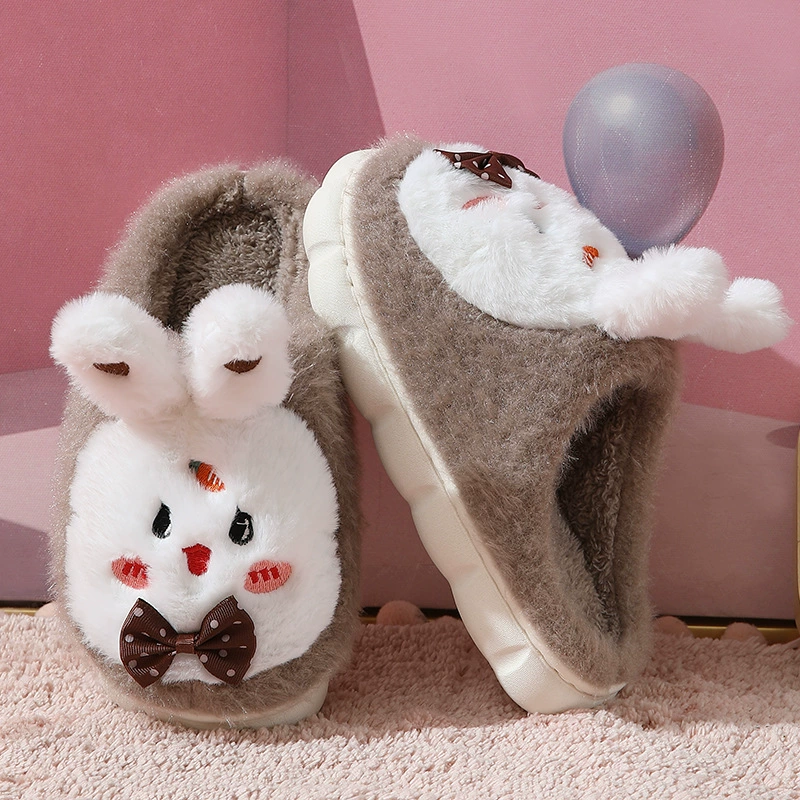 Детские теплые пушистые slippers мультяшные, демисезонная обувь для мальчиков на платформе, для подростков