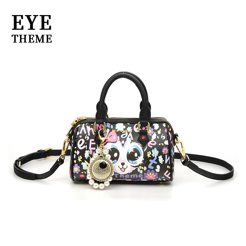 2025 dama impresa nueva linda cremallera pequeña bolsa de almohada moda personalidad de dibujos animados graffiti mochila 2835 #