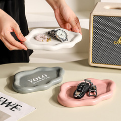 ins創意桌面首飾收納盤 個性高顏值網紅同款拍照展示盤藝術道具盤