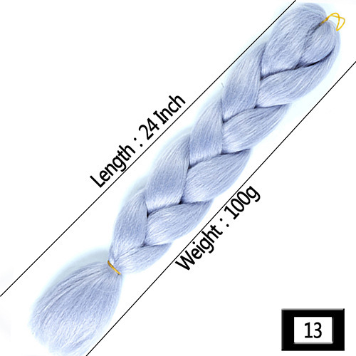 Peruca de comercio exterior gran trenza color gradiente africano gran trenza fibra química de alta temperatura seda trenza pelucina trenzada extensión de pelo