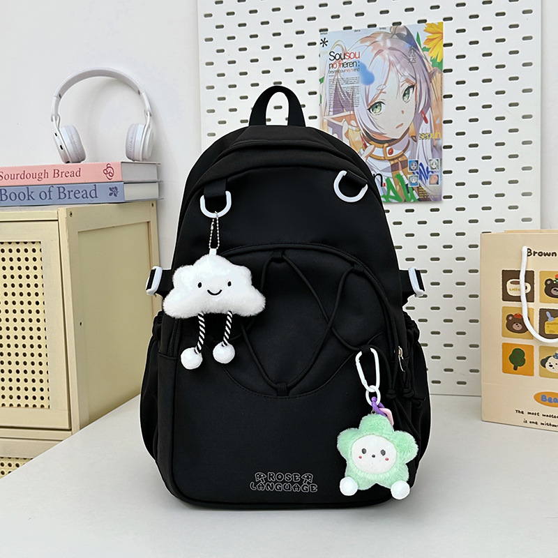 Mochila escolar de todo fósforo para niña fresca, salida de primavera, mochila ligera y pequeña, mochila de estudiante de color de contraste, mochila escolar