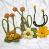 Hat, woven decorations flower-shaped, belt, accessory, flowered