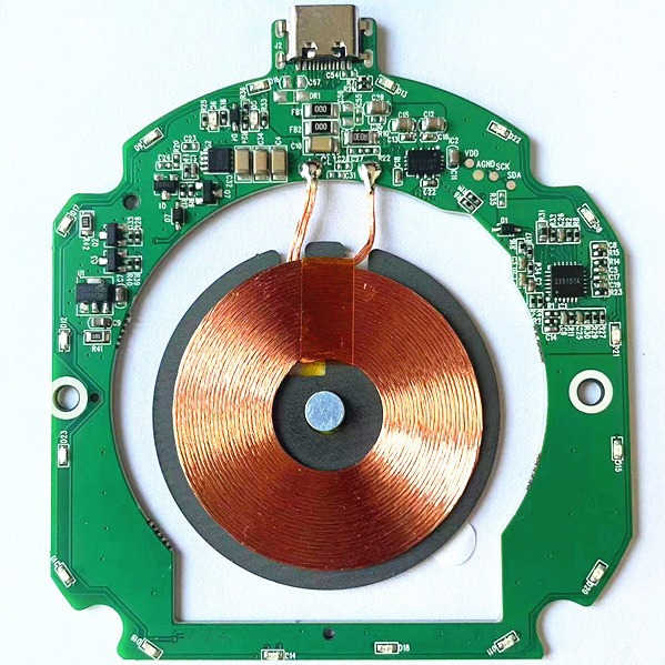 Nueva carga inalámbrica de 15W PCBA placa base módulo transmisor teléfono móvil cargador inalámbrico fuente de alimentación inteligente