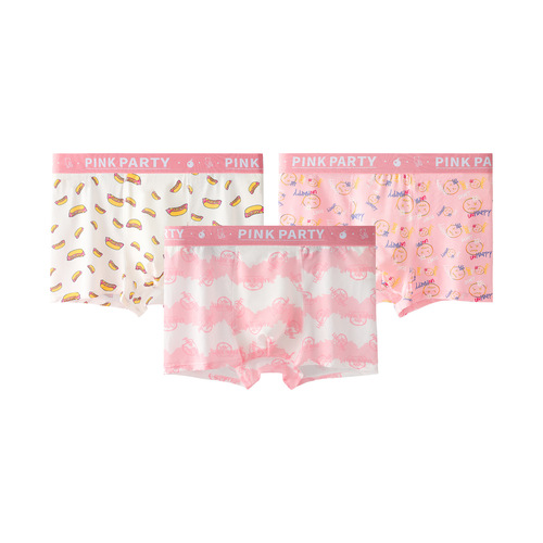 Men's Ice Silk Pink Ultra-Thin Breathable Straight Leg Summer Cute Antibacterial Tough Guy Personality Youth Four-Point Wholesale