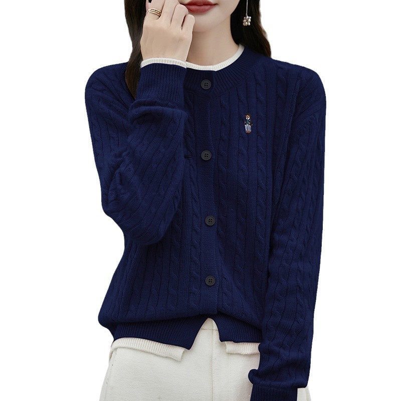 자수 가짜 투피스 코트 여성의 새로운 가을과 겨울 여성 니트 카디건 느슨한 캐주얼 의상 여성 겨울 의류