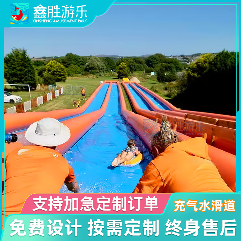 Toboganes inflables, tobogán de parque acuático, tobogán de agua de ciudad inflable, tobogán móvil de piscina de rafting de tierra seca de celebridades netas