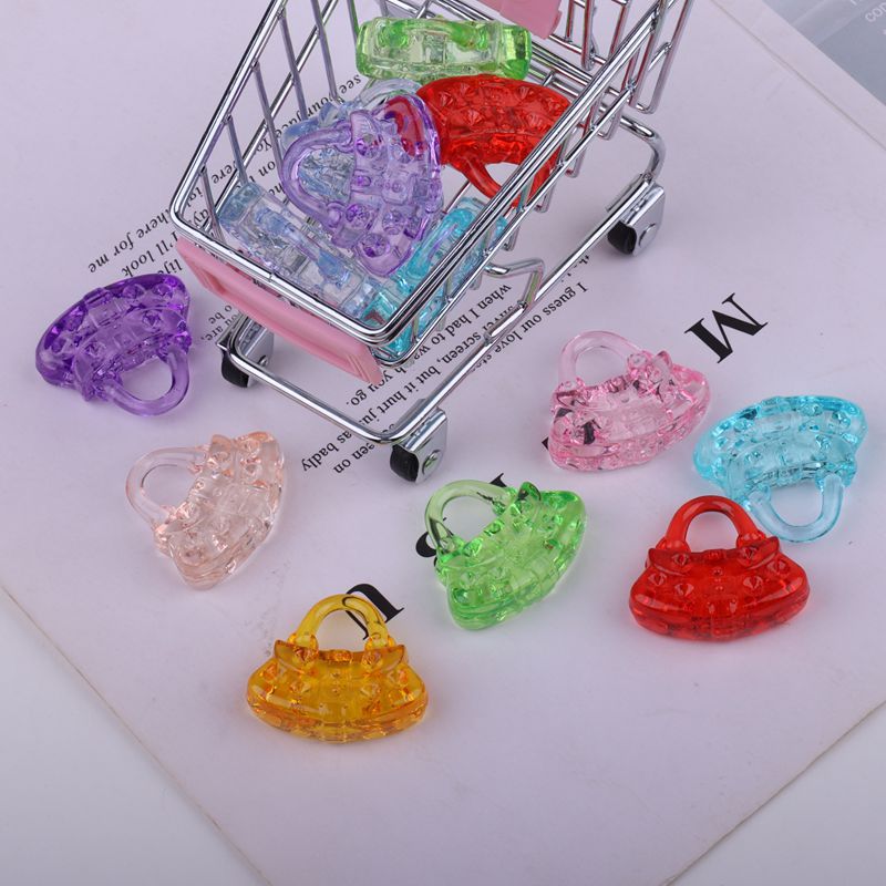 供应亚克力混款仿水晶珠游乐园抓机卡通星空造型儿童串珠玩具