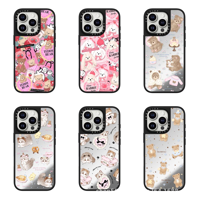 Full Screen Stickers Teddy Bear Rabbit Suitable for Apple 16Promax Phone Case Iphone17 Mirror Magsafe Full Screen Stickers Teddy Bear Rabbit Suitable for Apple 16Promax Phone Case Iphone17 Mirror Magsafe
