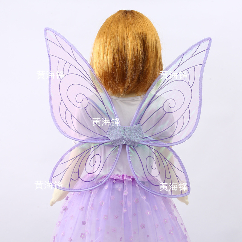 Amazon ベストセラー 子供用ホリデー エルフの羽 クリエイティブな立体的な蝶の羽 折りたたみ可能な羽 天使の羽|undefined