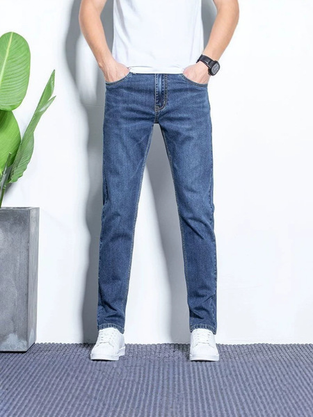 Summer thin fitted trend comfortable loose straight jeans