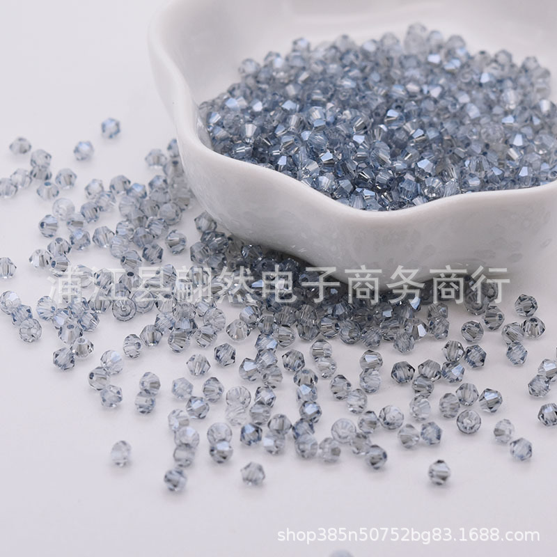 Mạ xám xanh nhạt / Hạt kim cương boutique 3mm (100 chiếc/gói)
