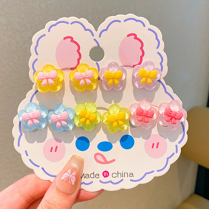 Sanliou niños dibujos animados orejetas colgantes para bebés 2024 nuevas niñas sin agujeros de orejas no lastimar orejas orejetas de niñas