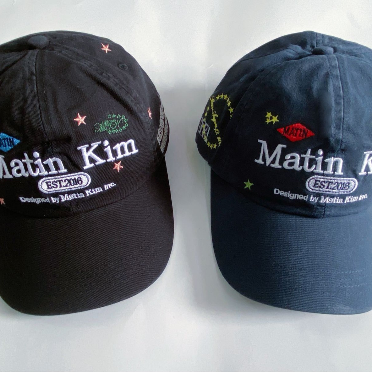 MK棒球帽韩国小众品牌卡通刺绣logo复古百搭鸭舌帽男女通用大帽檐