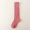 Solid color coral velvet calf leather red